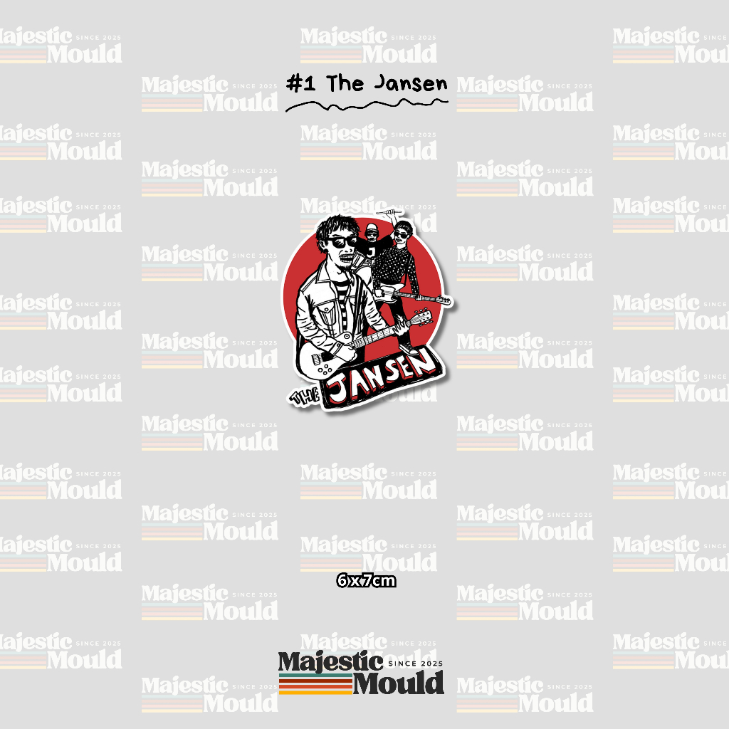 

#1 Thejansen – Stiker Band Vinyl Glossy | Tahan Air & Luntur (Laptop/Helm/Tumbler/dan media lainnya)