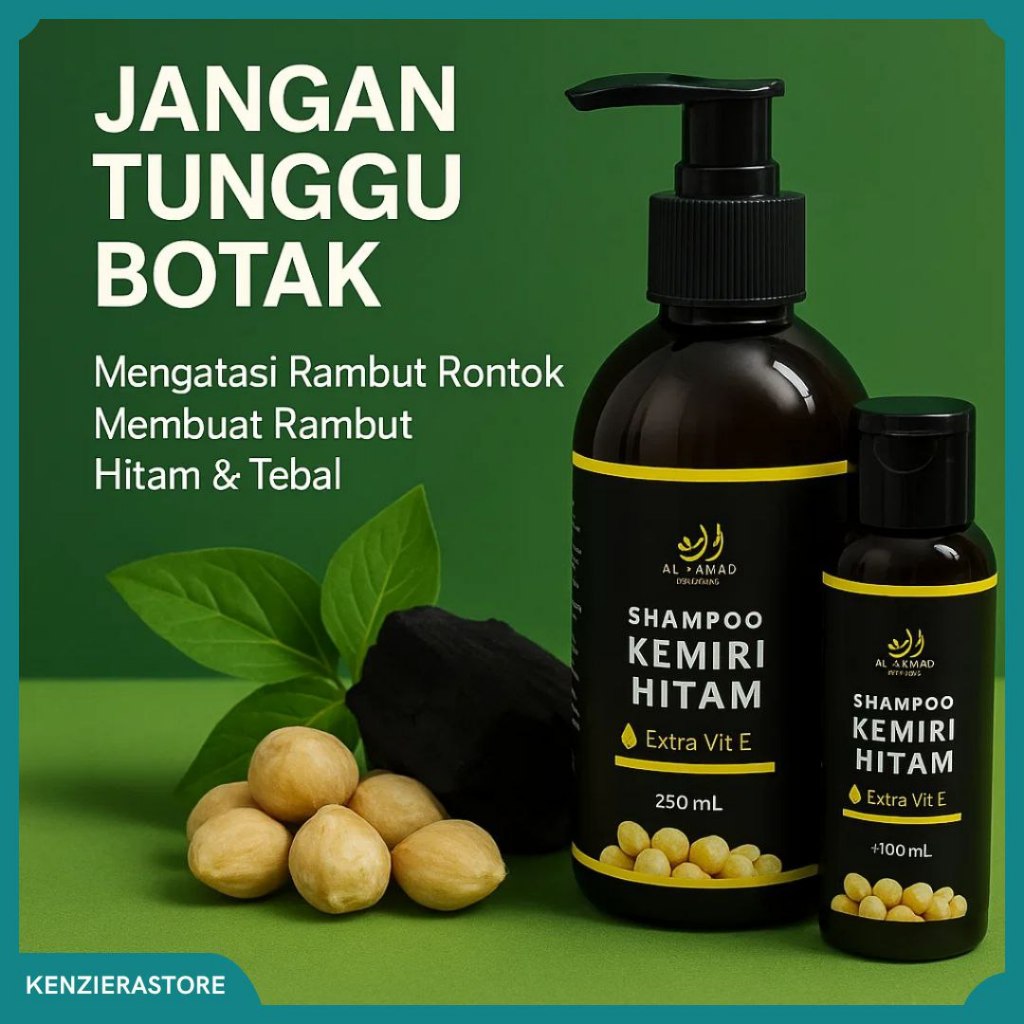 Shampo Kemiri Bakar Penumbuh Rambut Rontok Shampo Anak Anti Ketombe Hair Treatment Original Uban