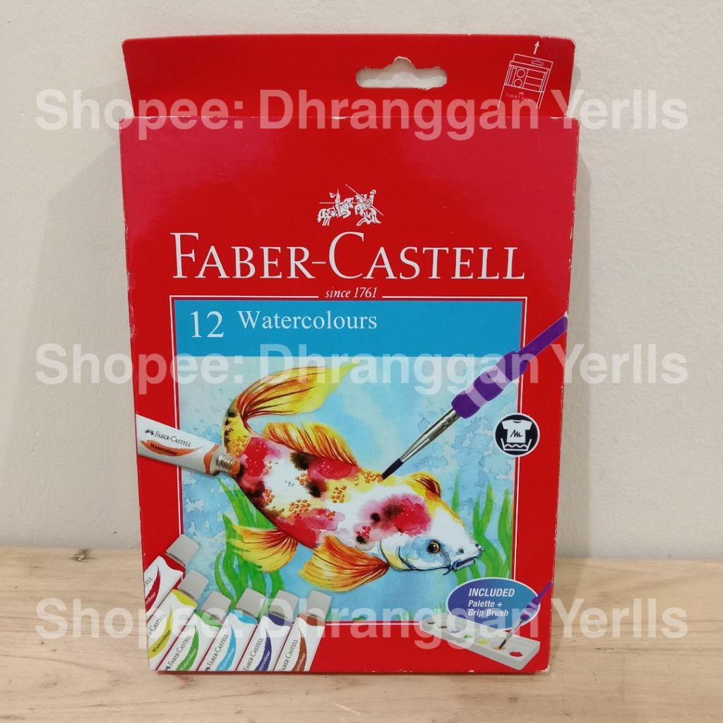 

Faber-Castell 12 Watercolours & Palette + Grip Brush Included