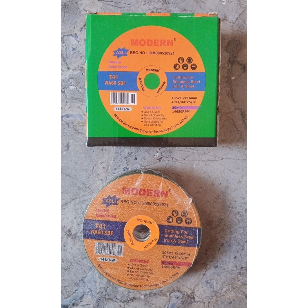 [ 1 KOTAK ] GERINDA POTONG BESI / BATU POTONG BESI / GURINDA POTONG BESI ORIGINAL MODERN/ MATA GERIN