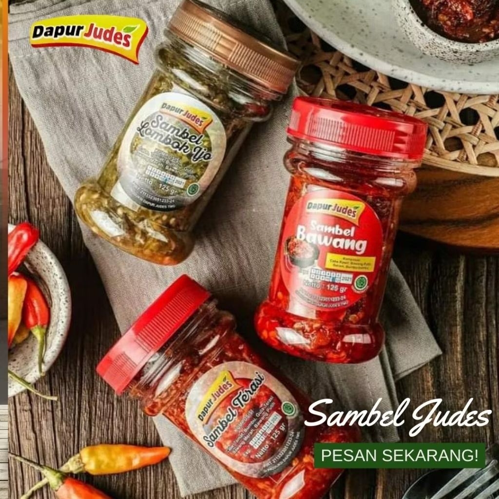 

Sambal judes kemasan 125g rasa favorit