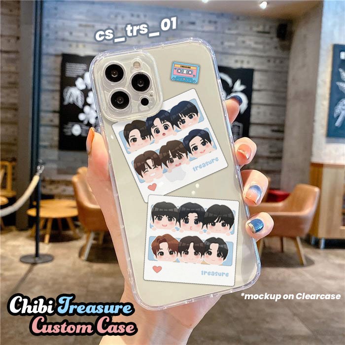 CASE CUSTOM CHIBI TREASURE / CASING AESTHETIC TEMA TREASURE KPOP / CASING SOFTCASE ANTICRACK / BLACK