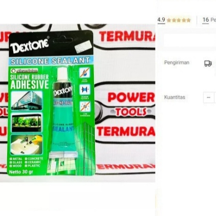 

Lem Silicone Sealant DEXTONE 30 gram Bening - Lem Aquarium Sealer Rubb