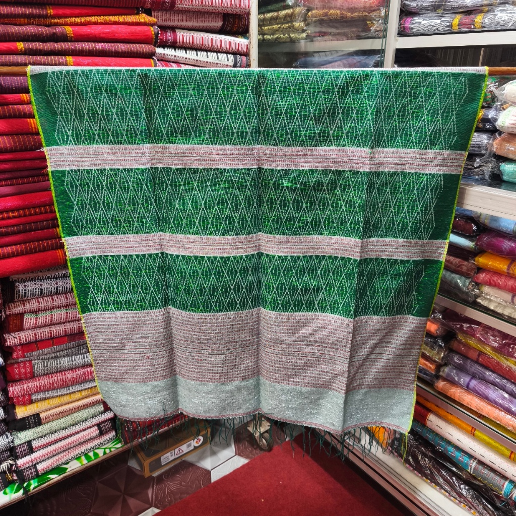 Ulos Simalungun Hati Rongga Tapak Catur Hijau Botol