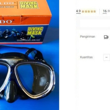 

Kacamata Selam ALDO 6310P / Diving Mask Scuba Snorkling