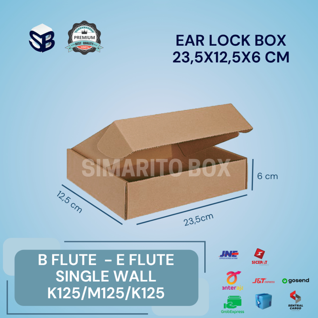 

Kardus Ear Lock Coklat 23,5x12,5x6cm – Tebal & Kuat | Packing Barang / Hampers | Bisa Custom Cetak