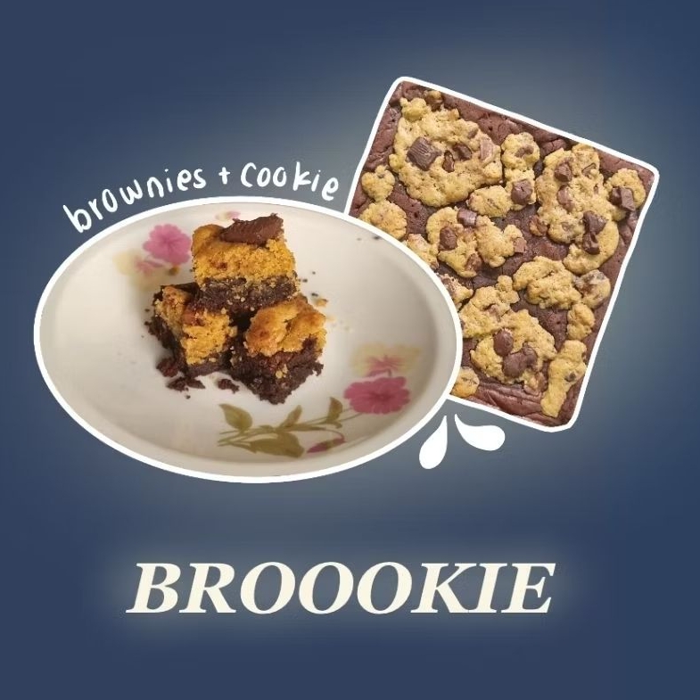 

Brookies, Fudgy Brownies (10cm x 10cm) (10cm x 20cm) (20cm x 20cm)