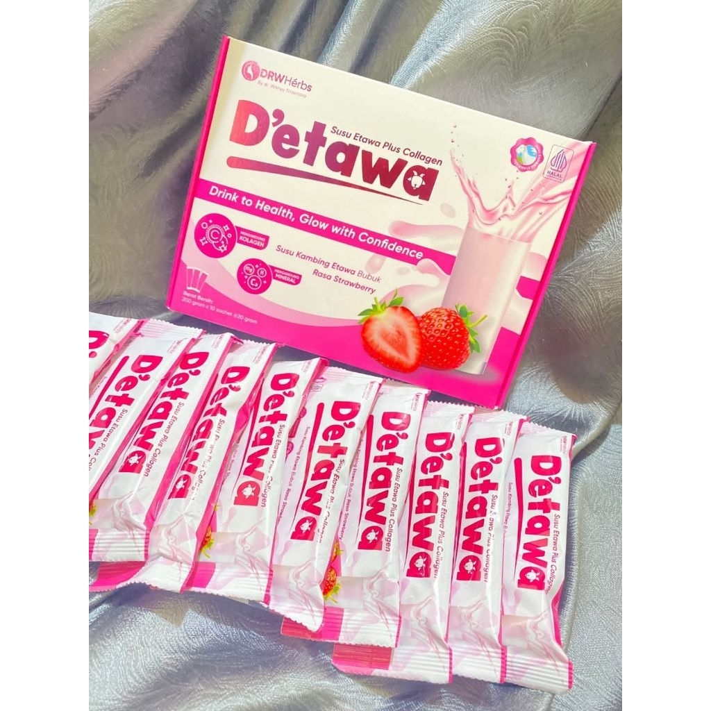 

Susu Etawa plus colagen rasa strawberry