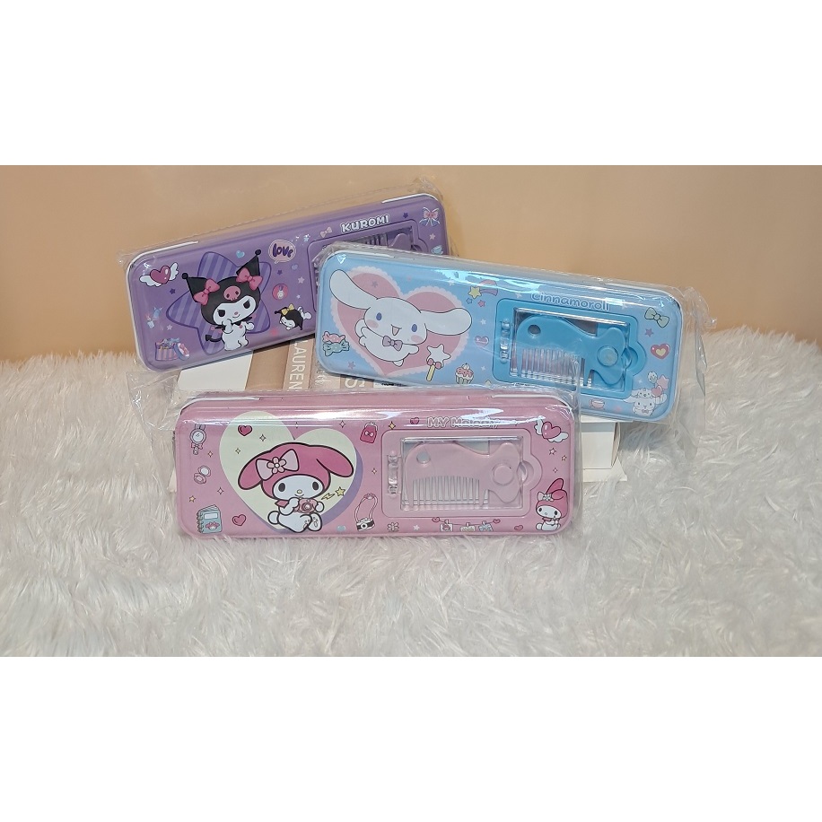 

Kotak pensil/tempat pensil kaleng fancy sanrio sisir cermin xy-5266