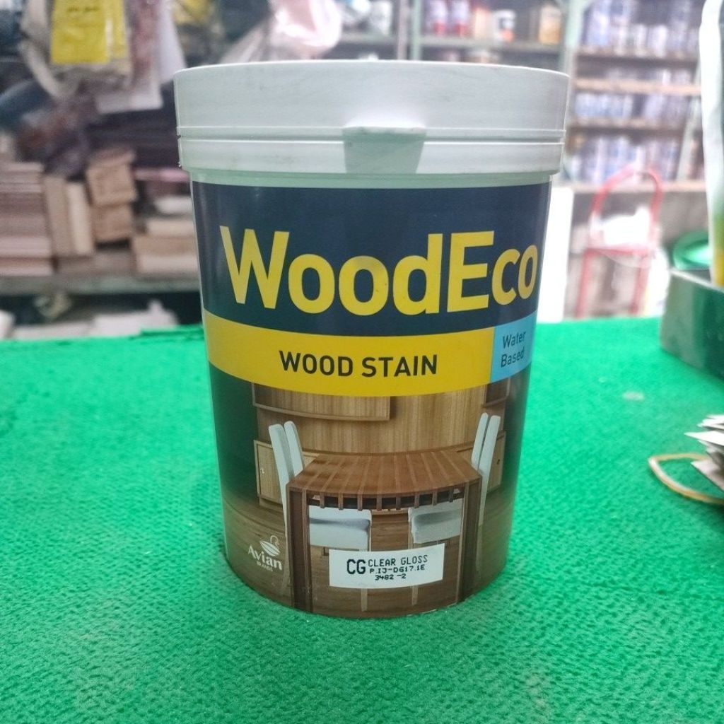 Woodeco woodstain politur kayu campuran air