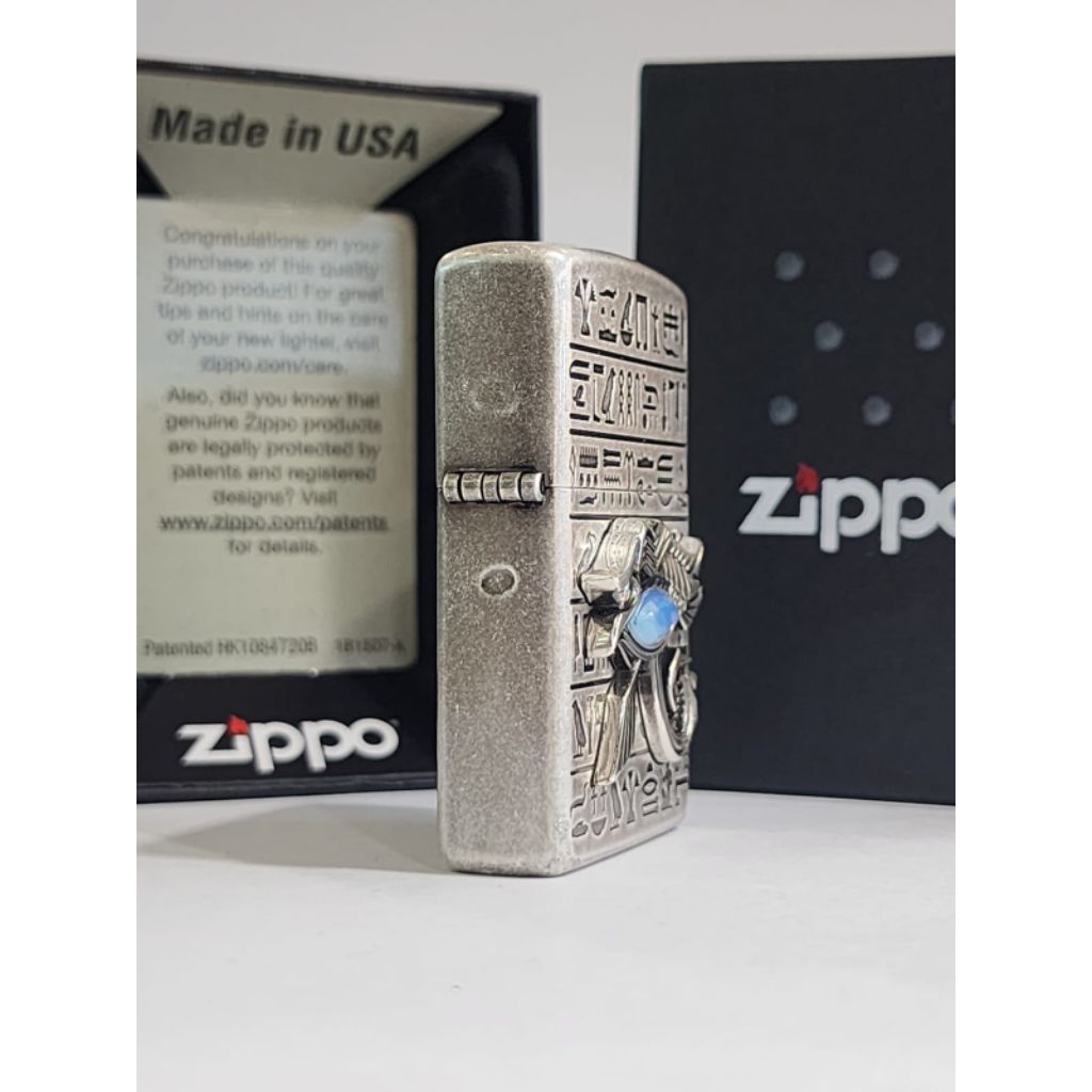 Original Zippo Eye of Horus Silver Finish 3D Emblem