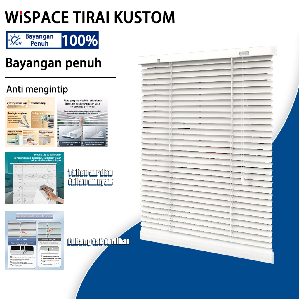 Tirai jendela Venetian Blind tirai jendela aesthetic Horizontal Blind Alumunium Venetian Blinds Kera