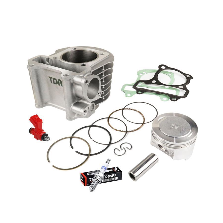 Block Set Beat Fi Esp / TDR Cylinder Block Kit Bore Up 130CC For Beat FI + Injector + Spark Plug