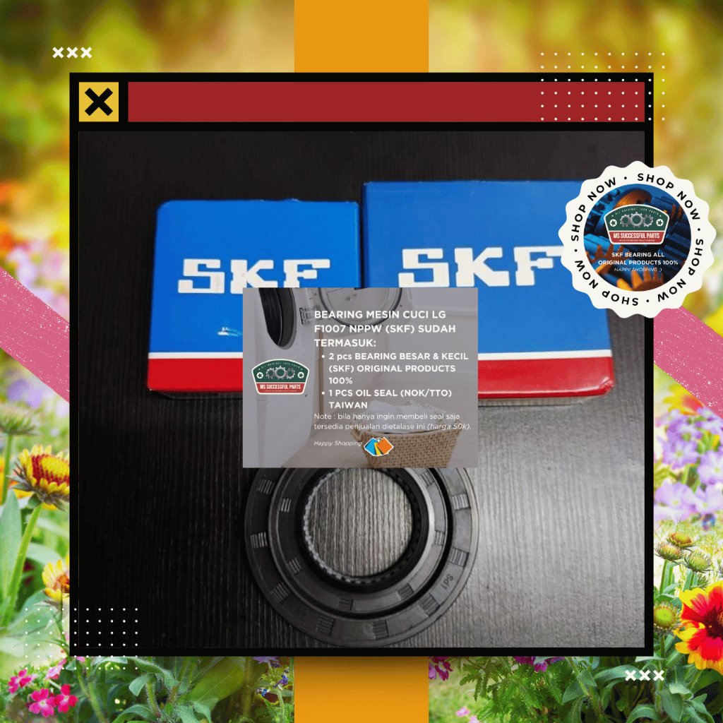 BEARING KIT MESIN CUCI LG F1007 NPPW SKF ORIGINAL F1007NPPW