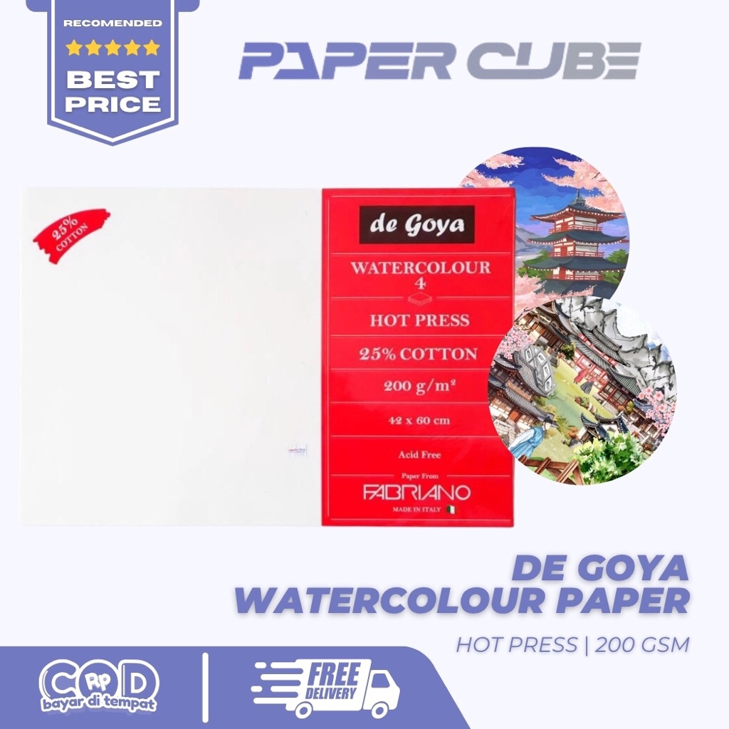 

DE GOYA WATERCOLOUR PAPER | KERTAS GAMBAR 200 GSM HOT PRESS