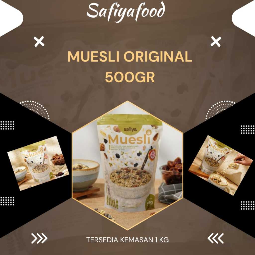 

Multigrain Safiya Muesli Fruit and Seed 500Gr Sereal Sehat Original Diet