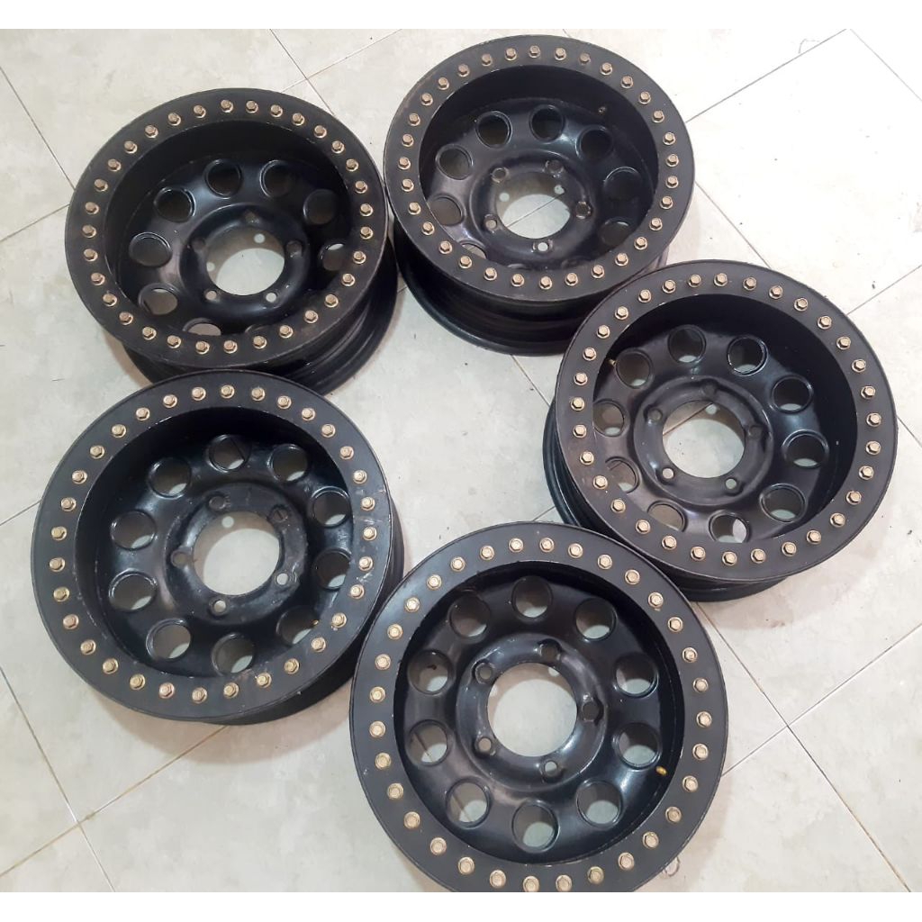 Velg Kaleng Jimny Katana Sudah Balik Talam Tubeless R15Ring BeadLock Plat Besi Tebal