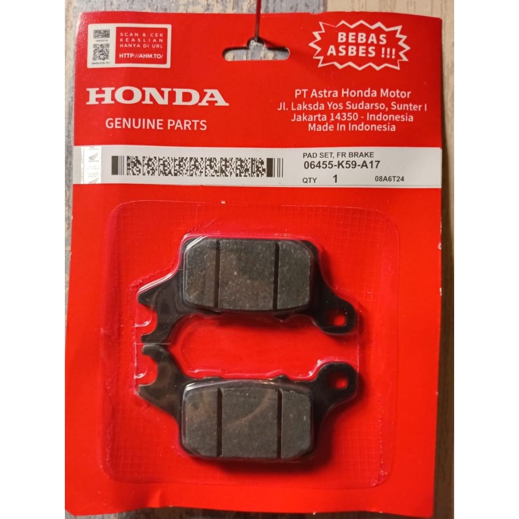 kampas rem depan honda vario 150 new