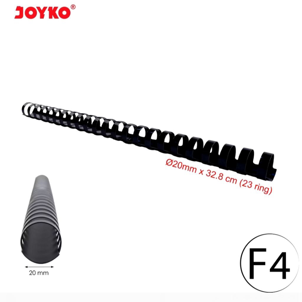 

Joyko RPC-23-20 Ring Plastik Comb Folio Uk.20mm Round / Spiral Jilid F4 / Ring Jilid F4 Uk.20mm