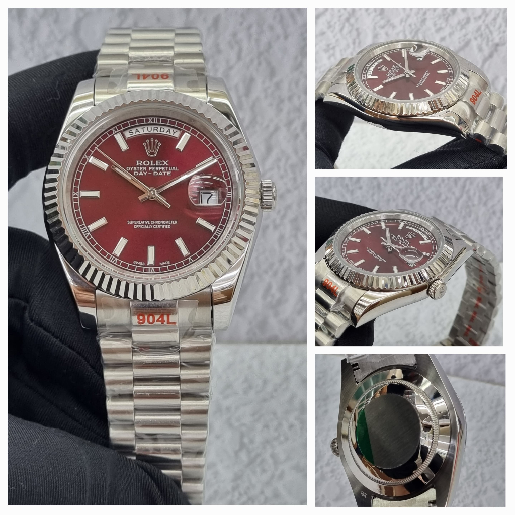 ROLEX oyster Perpetual Datejust Superlative Chronometer Gold Burgundy