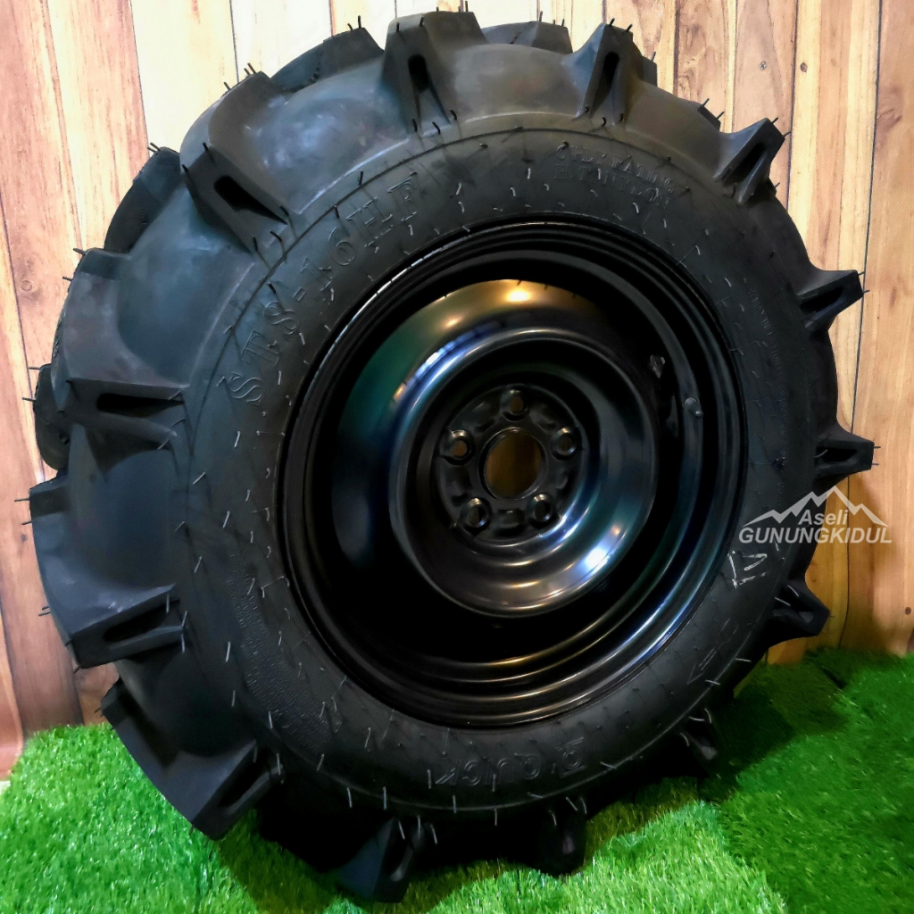 Set Roda Karet 16 Inch (Ban Luar, Ban Dalam, dan Velg) Traktor Quick Truck QT-14, QT-16 - Tire AGR A