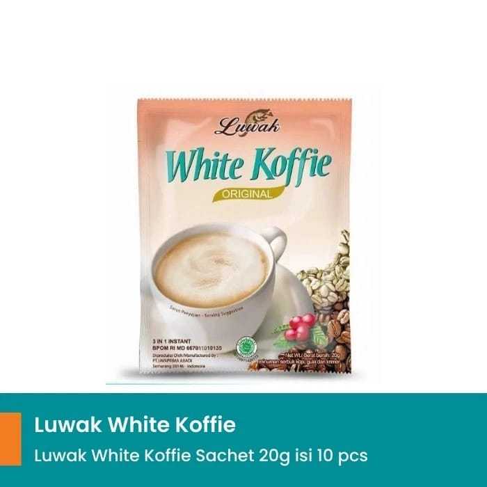 

LUWAK WHITE KOFFIE 25GR / LUWAK WHITE COFFEE 1 RENCENG ISI 10PCS
