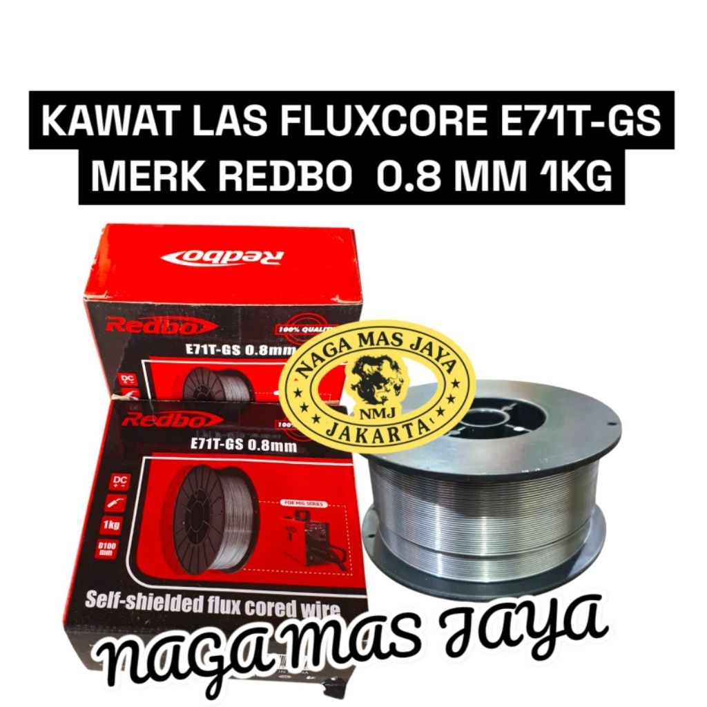 WIRE CO FLUX CORE 0.8MM KAWAT LAS CO FLUX CORE 0.8MM MIG WIRE CO FLUX CORE 0.8 MM REDBO GASLESS