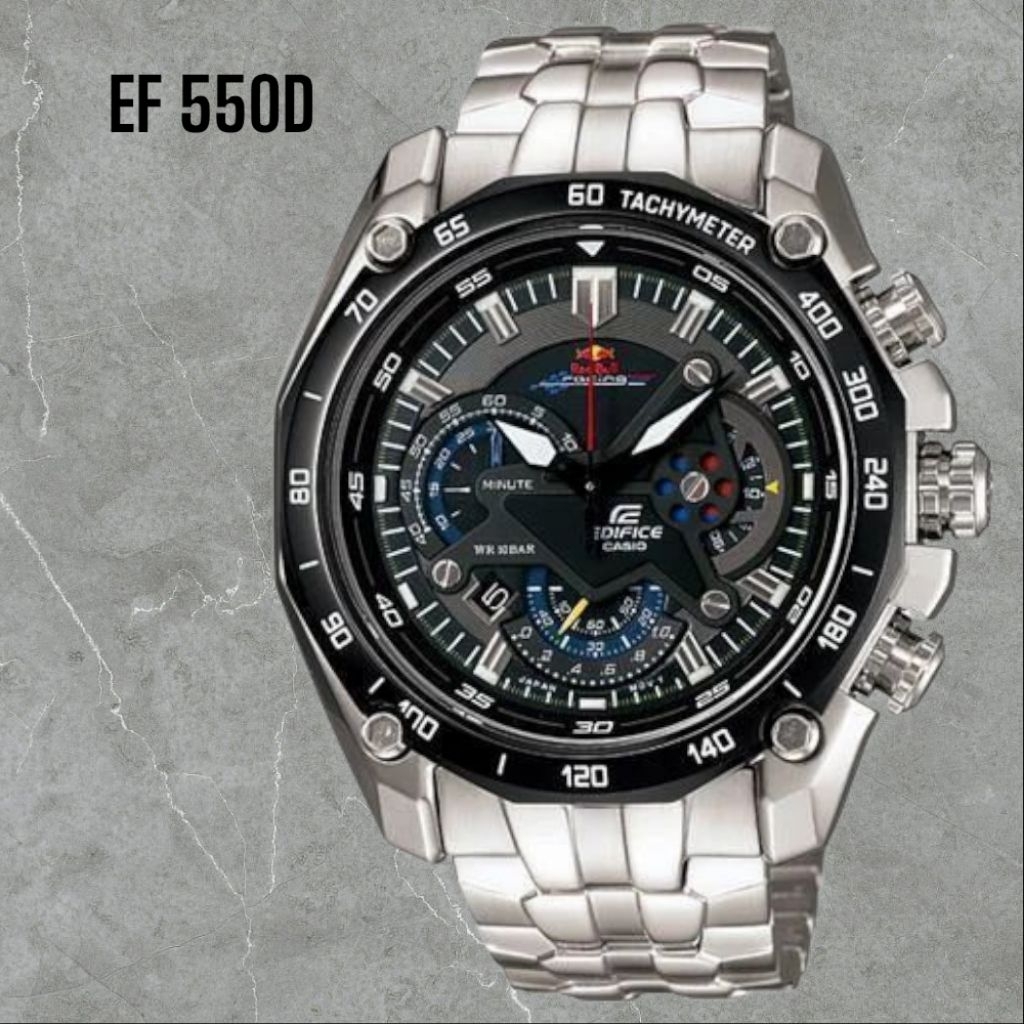 Jam tangan pria edifice EF 550 redbull ori BM + Box set