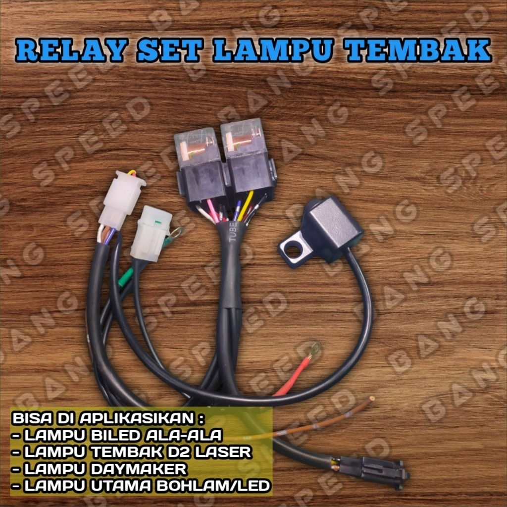 RELAY SET LAMPU TEMBAK D2 LASER,BILED,DAYMAKER & LAMPU UTAMA