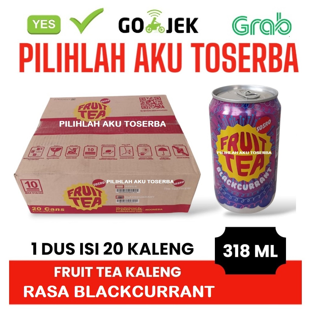 

Fruit Tea Sosro BLACKCURRANT KALENG 318 ml - (HARGA 1 DUS ISI 20 kaleng)