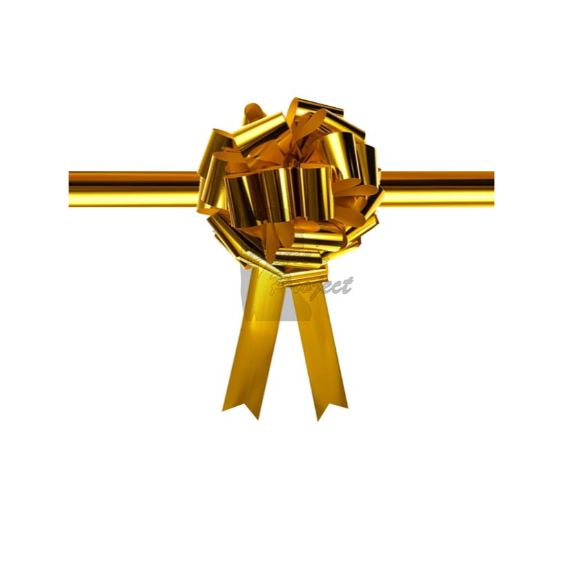 

Pita Opening Ceremony Real Ribbon Metalik kilap Custom 2 Warna Gold Silver Hiasan Acara Seremonial