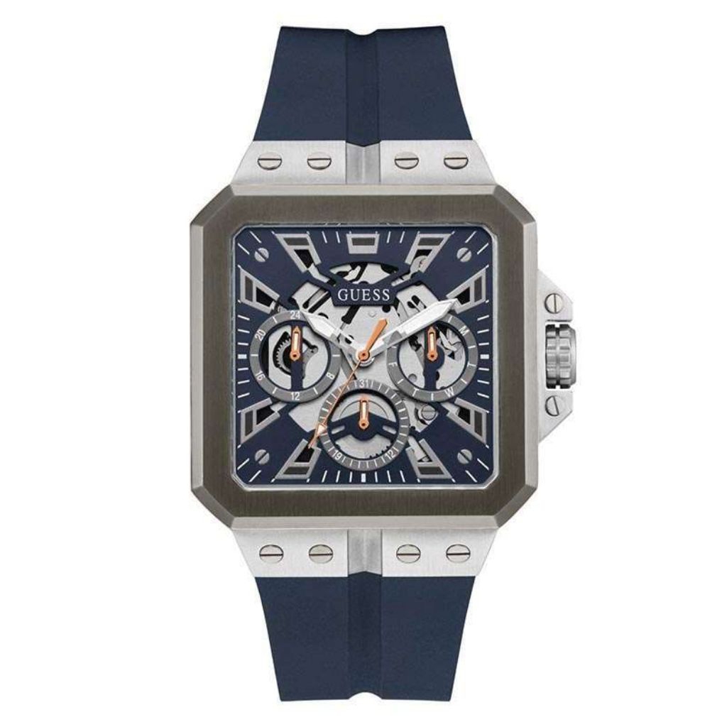 GUESS GW0637G1 Original LEO Navy Jam Tangan Pria Analog Multi Fungsi