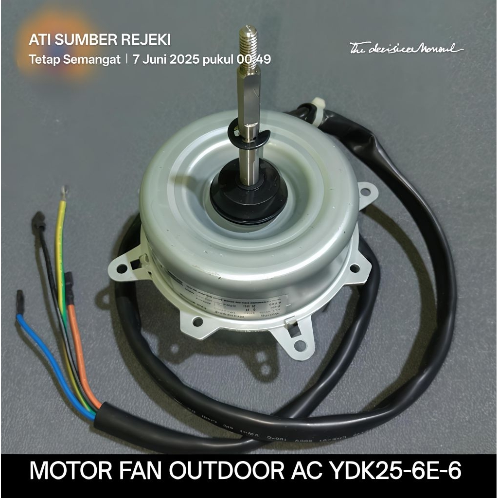 Dinamo Motor  Fan Outdor  YDK25-6E-6 240V Original Midea Aqua Sharp