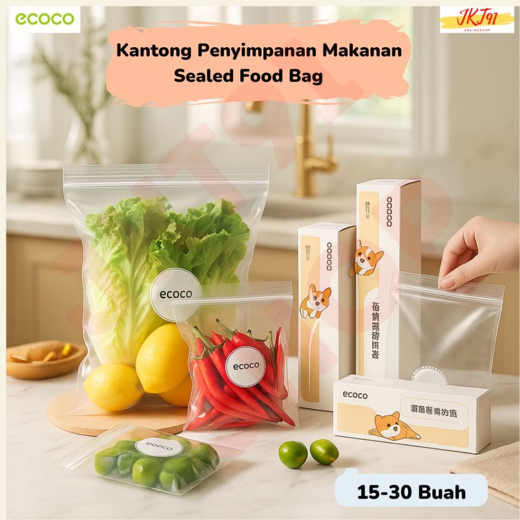 Zipper Lock Plastik - Plastik Ziplock Makanan -  Zipper Bag - Penyimpanan Makanan ECOCO Food Grade