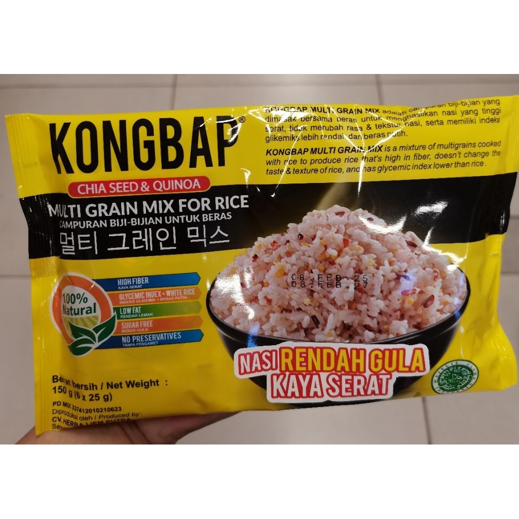 

KONGBAP CHIA SEEDS & QUINOA multi grain mix isi 6 sachet @25g
