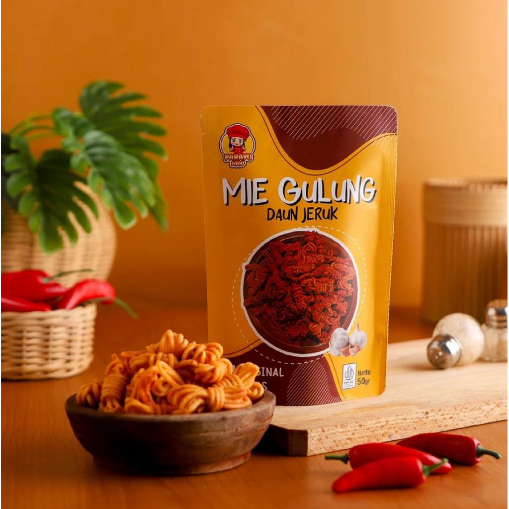 

Snack Mie Gulung Daun Jeruk Makanan Ringan