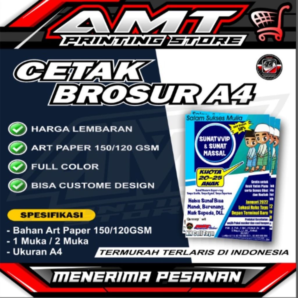 

Cetak Brosur Termurah A4 1 Sisi/2 Sisi - Cetak Brosur Custom