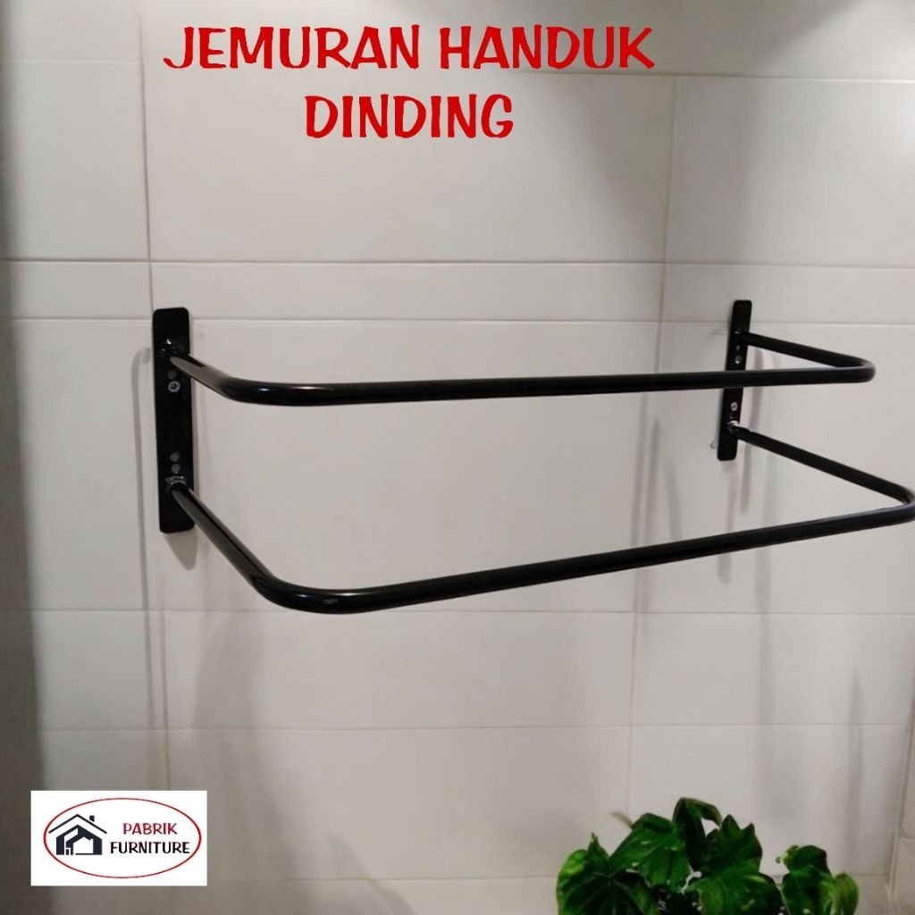 Jemuran Handuk Tempel Dinding Rak Jemur Handuk Dinding Kamar Mandi Jemuran Handuk Besi Anti Karat