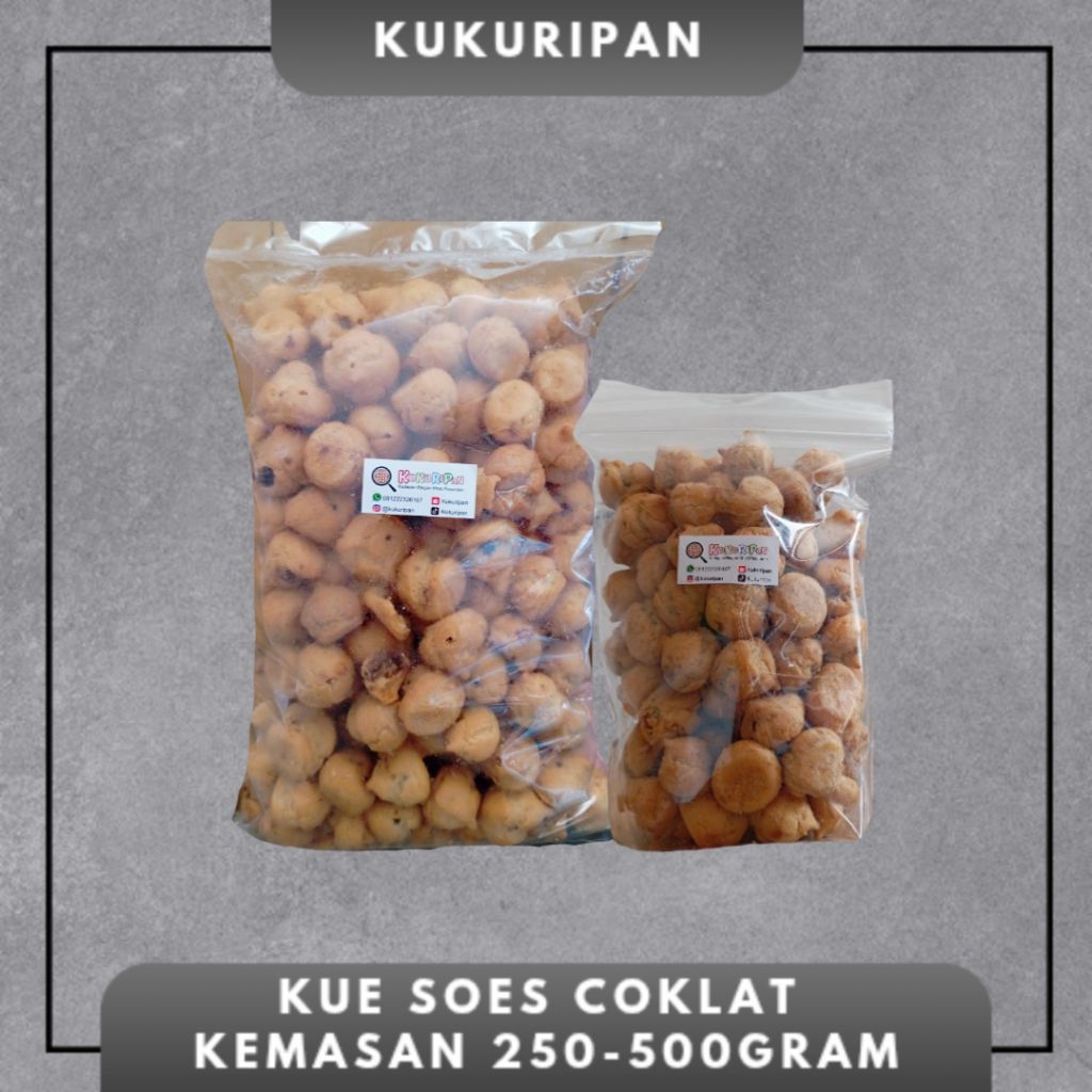 

Kue Soes Coklat Kemasan 250gr - 500gr