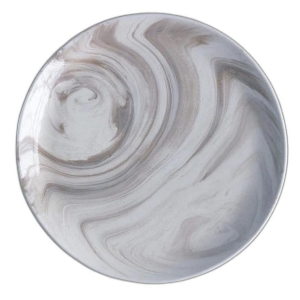 PIRING KERAMIK MARBLE BROWN GLOSSY NUANZA