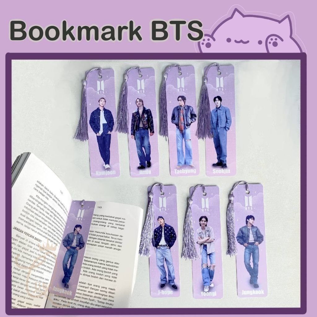 

Bookmark BTS Pembatas Buku kpop jungkook rm suga jimin seokjin taehyung jhope