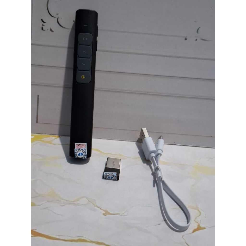 Laser Pointer Presentasi Pen Remote Wireless 100 Meter Charge H08
