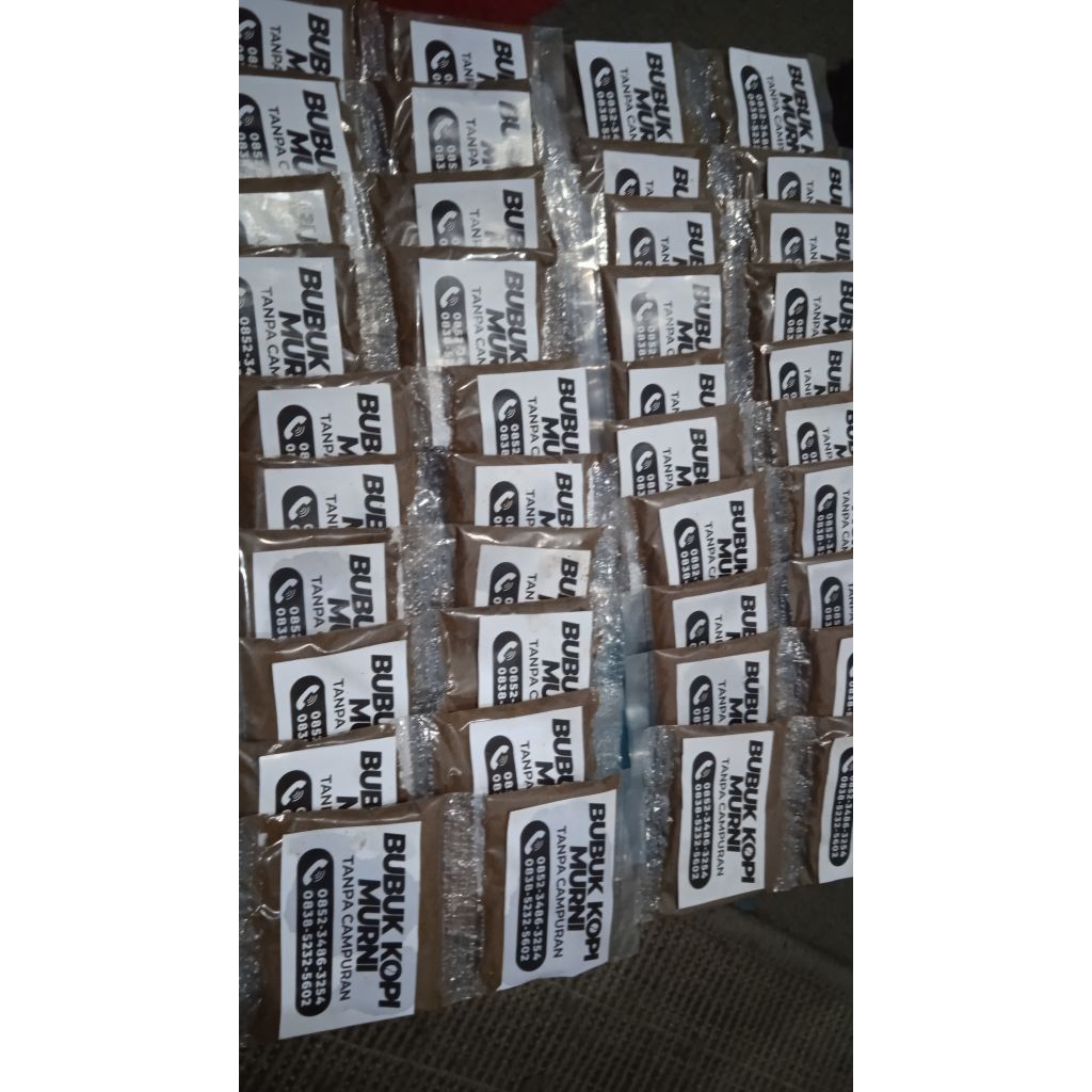 

bubuk kopi murni blend arabica/robusta kemasan 8g