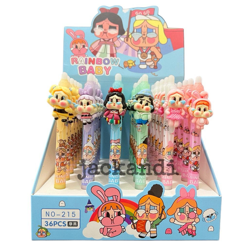 

Pulpen Anak 3D Cry Baby Pen Cetek Rainbow Baby Karakter Kartun Lucu