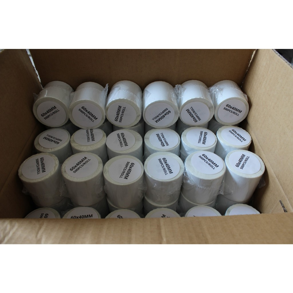 

Tape Roll 60x40mm 500pcs/Roll HARGA UNTUK PERDUS ISI 72ROLL