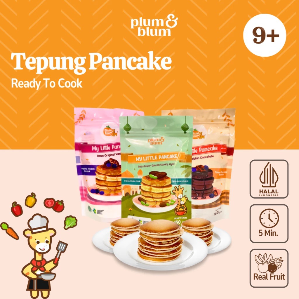 

Plum & Blum My Little Pancake | Tepung Pancake Snack Mpasi - 1 Pouch 150gr