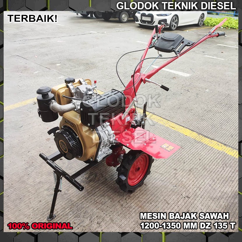 LAGI PROMO Mesin Traktor Mini Tiller Cultivator DZ135T Bajak Sawah Basah & Kering Original Terbaik