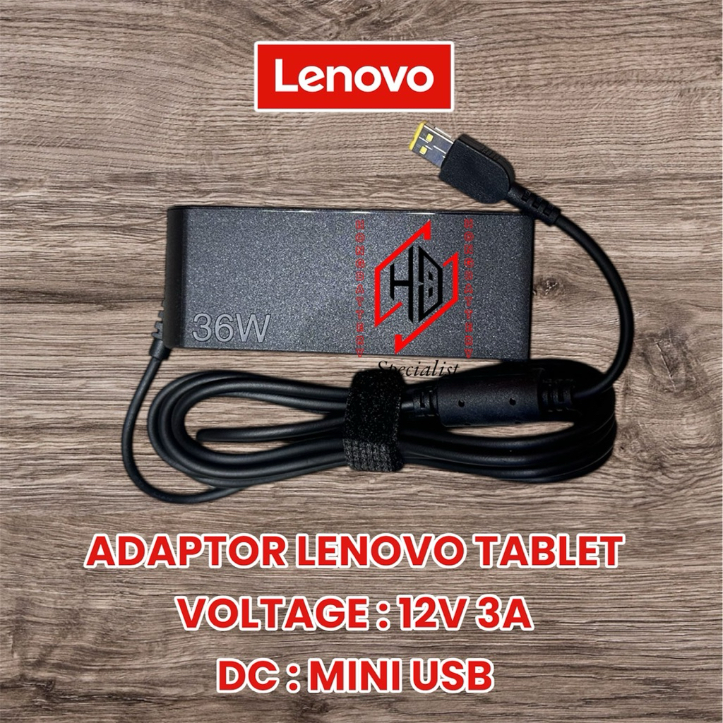 Charger Laptop Lenovo 12V 3A Dc: Mini Usb