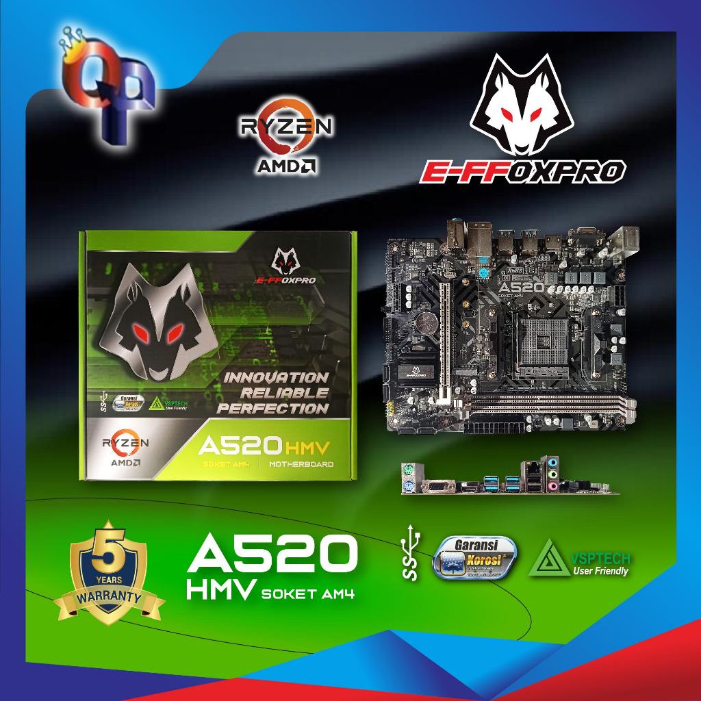 Motherboard Effoxpro A520HMV ( AM4 / A520 / DDR4 ) E-ffoxpro A520 A520M
