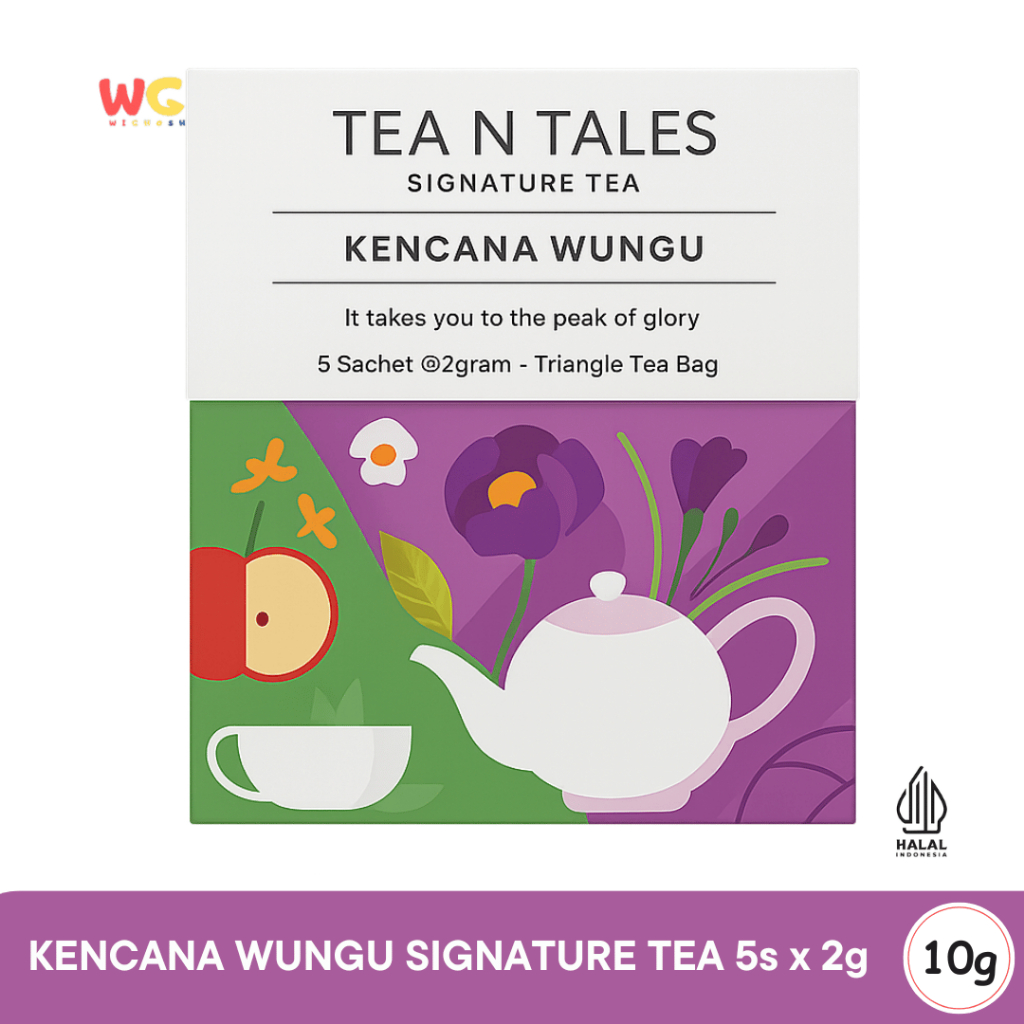 

TEA N TALES Kencana Wungu Signature Tea 10g (5x2g) – Teh Herbal Apel & Bunga yang Menyegarkan